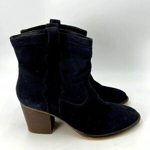 Steve Madden Black Leather Suede Boots